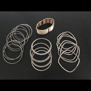 Silver toned bangles